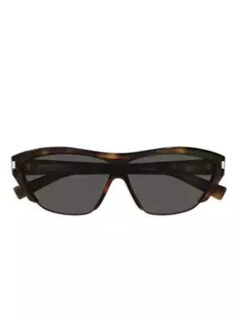 Солнцезащитные очки с логотипом Saint Laurent Eyewear, коричневый