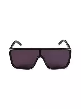 Солнцезащитные очки с маской 99MM Saint Laurent, черный
