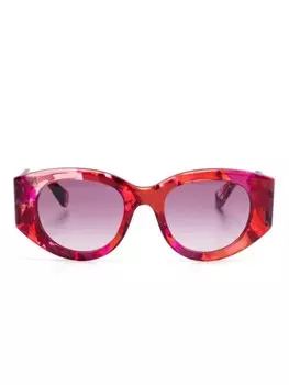 Солнцезащитные очки с мраморным узором Chlo Eyewear, красный