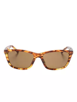 Солнцезащитные очки с оправой-обхватом Balenciaga Eyewear, коричневый