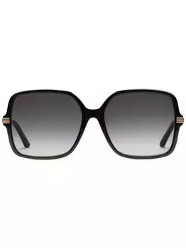 Солнцезащитные очки с отделкой Web Gucci Eyewear, черный