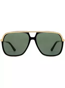 Солнцезащитные очки с отделкой Web Gucci Eyewear, черный