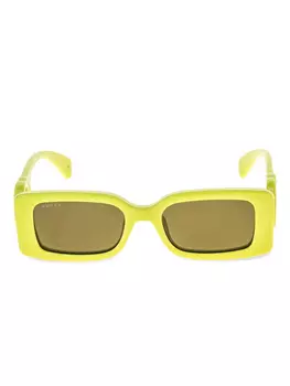 Солнцезащитные очки с переплетенным логотипом G Gucci Eyewear, желтый