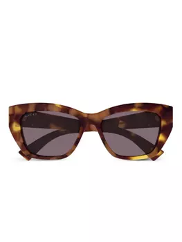 Солнцезащитные очки с переплетенными буквами G Gucci Eyewear, коричневый