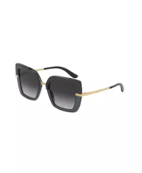 Солнцезащитные очки с полупринтом dg 4379 Dolce & Gabbana, черный