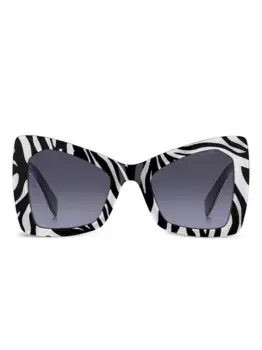 Солнцезащитные очки с принтом зебры Marc Jacobs Eyewear, черный