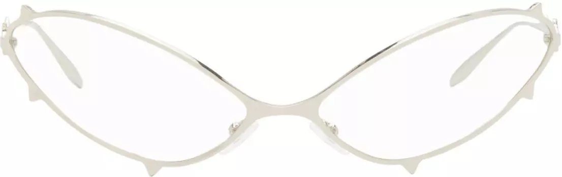 Солнцезащитные очки с серебристыми металлическими шипами MAUSTEIN, Silver/Silver mirror