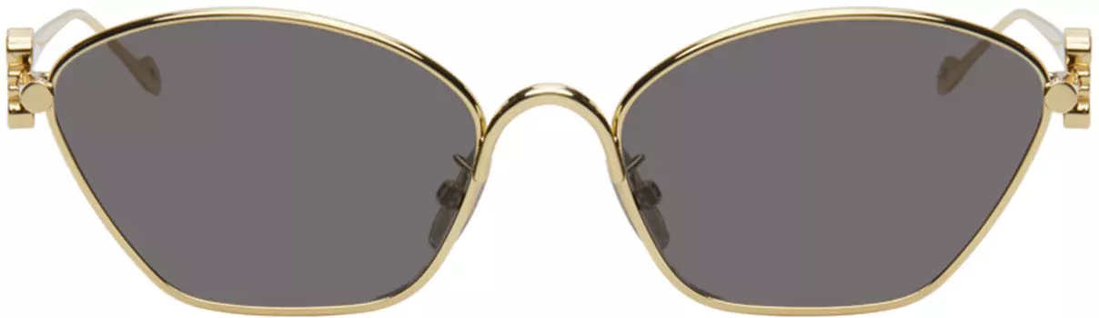 Солнцезащитные очки с шестиугольной анаграммой Gold LOEWE, Shiny endura gold/Smoke