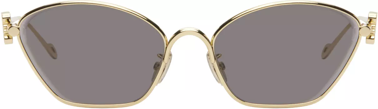 Солнцезащитные очки с шестиугольной анаграммой Gold LOEWE, Shiny endura gold/Smoke