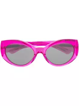 Солнцезащитные очки с тисненым логотипом Balenciaga Eyewear, розовый
