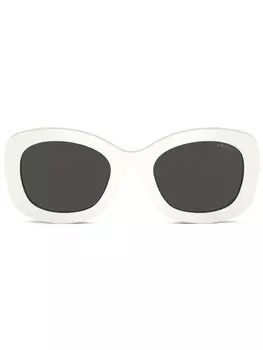 Солнцезащитные очки с тисненым логотипом Prada Eyewear, белый