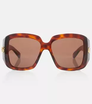 Солнцезащитные очки с узором gg Gucci, коричневый