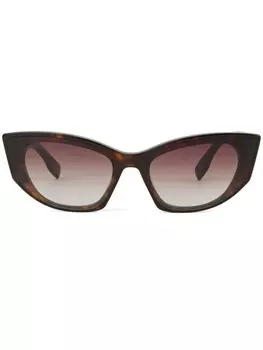 Солнцезащитные очки с вырезанным фирменным логотипом Karl Lagerfeld, коричневый