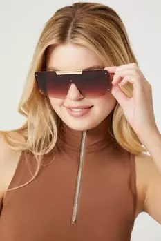 Солнцезащитные очки с заклепками Forever 21, золотой