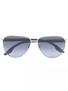 Солнцезащитные очки с затемненными линзами Prada Eyewear, серебряный