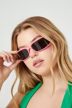 Солнцезащитные очки с затемненными щитками Forever 21, розовый