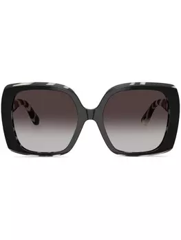 Солнцезащитные очки с зебровым принтом Dolce & Gabbana Eyewear, черный
