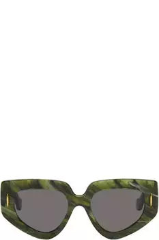 Солнцезащитные очки с зеленой бабочкой LOEWE