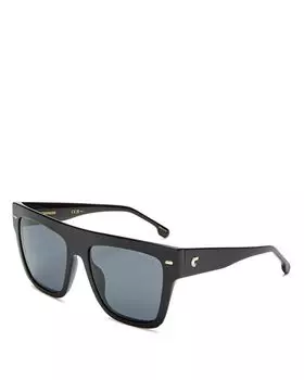 Солнцезащитные очки Safilo с плоской вершиной, квадратные, 55 мм Carrera, цвет Black