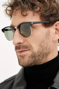 Солнцезащитные очки Saint Laurent, черный