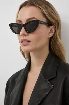 Солнцезащитные очки Saint Laurent, черный