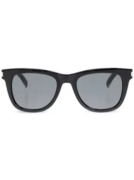Солнцезащитные очки Saint Laurent Eyewear с гравировкой логотипа, черный