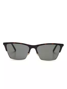 Солнцезащитные очки Saint Laurent Eyewear в квадратной оправе, коричневый