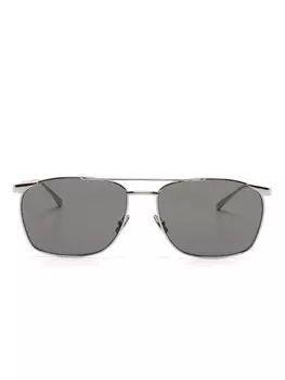 Солнцезащитные очки Saint Laurent Eyewear в оправе «навигатор», серебристый