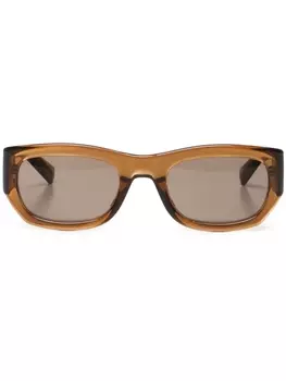 Солнцезащитные очки Saint Laurent Eyewear в прямоугольной оправе, коричневый