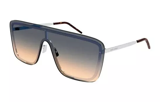 Солнцезащитные очки Saint Laurent Oversized, серебряный