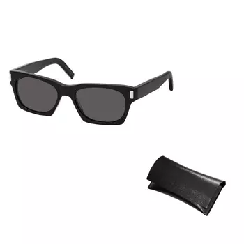 Солнцезащитные очки Saint Laurent прямоугольной формы, черный