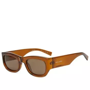 Солнцезащитные очки Saint Laurent с надписью Saint Laurent Sunglasses, коричневый