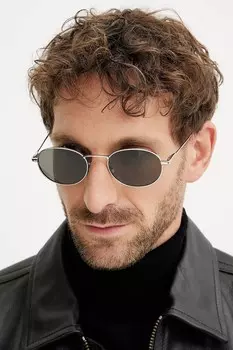 Солнцезащитные очки Saint Laurent, серебряный