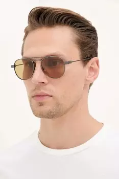 Солнцезащитные очки Saint Laurent, серебряный