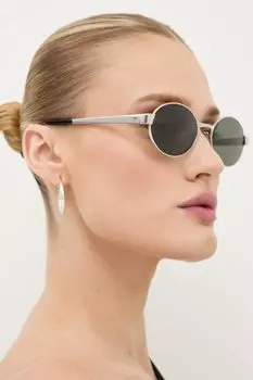 Солнцезащитные очки Saint Laurent, серебряный