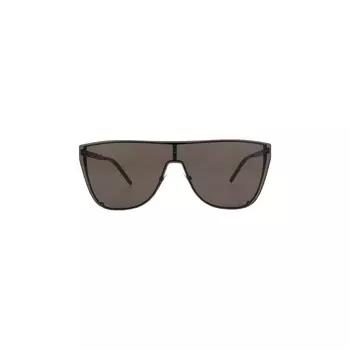 Солнцезащитные очки Saint Laurent Shield Sunglasses, цвет Black Black Black