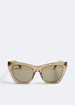 Солнцезащитные очки Saint Laurent SL 214 Kate, коричневый