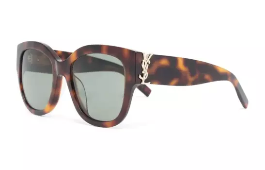 Солнцезащитные очки Saint Laurent Square Frame, коричневый