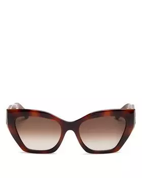 Солнцезащитные очки Salvatore «кошачий глаз», 54 мм Ferragamo, цвет Brown