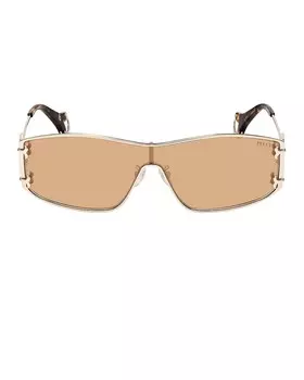 Солнцезащитные очки-щит Emilio Pucci, цвет Shiny Pale Gold