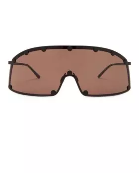 Солнцезащитные очки-щит Rick Owens, черный