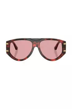 Солнцезащитные очки-щитки Dolce & Gabbana, red havana