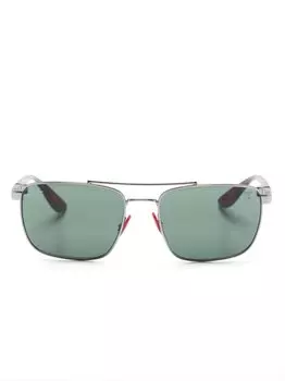 Солнцезащитные очки Scuderia Ferrari в квадратной оправе Ray-Ban, черный