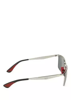 Солнцезащитные очки Scuderia серебристого цвета Ray-Ban, черный