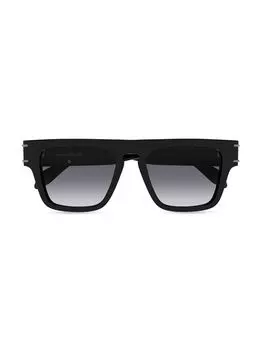 Солнцезащитные очки Selvedge Lines 52MM с градиентом из ацетата Alexander McQueen, черный