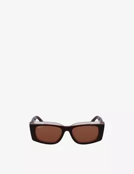 Солнцезащитные очки SF1079S в квадратной оправе Ferragamo, цвет Brown/Nude
