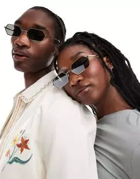 Солнцезащитные очки шестиугольной формы Ray-Ban yevi золотисто-черного цвета