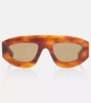 Солнцезащитные очки Shield Bottega Veneta, Havana-Havana-Brown