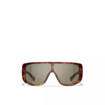 Солнцезащитные очки Shield Chanel, коричневый