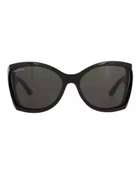 Солнцезащитные очки Shield-Frame Bio Injection Rilsan Balenciaga, черный/черный/серый